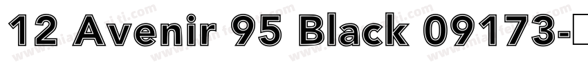 12 Avenir 95 Black 09173字体转换